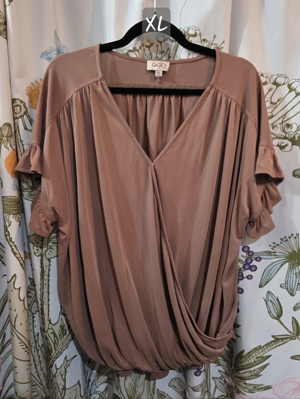 Gi Gio Plus Wrap Look Top